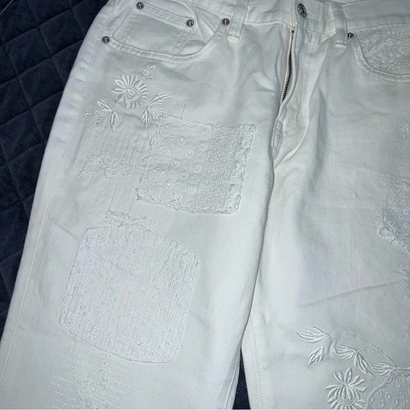 Lauren Ralph Lauren Girlfriend Jeans Women’s 8 Patchwork Embroidered Boyfriend - Picture 10 of 12